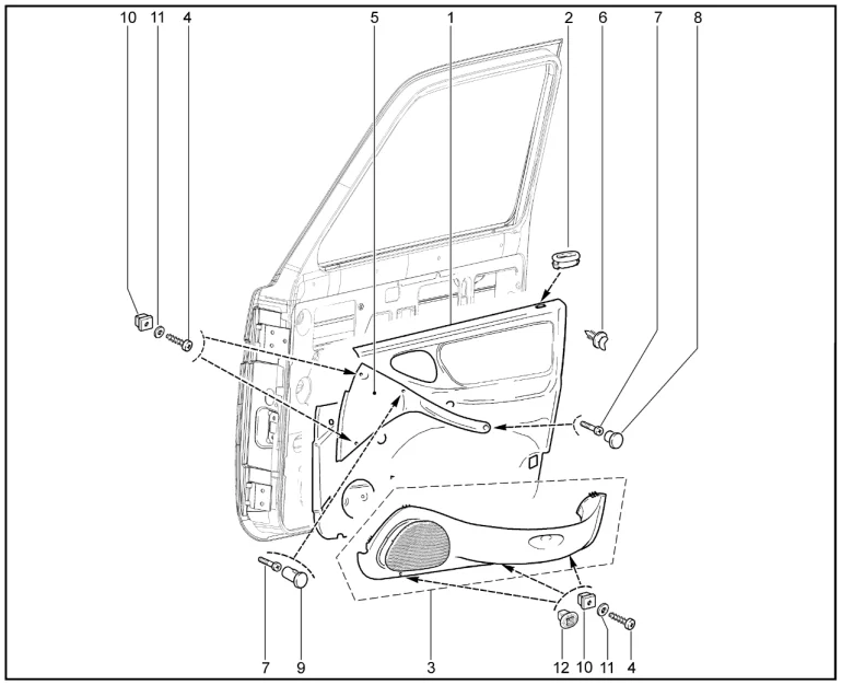 Обивка передних дверей