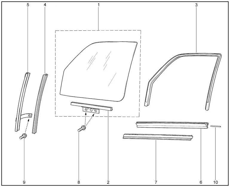 Стекла передних дверей