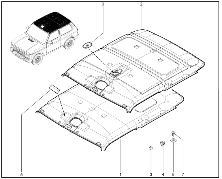 Обивка крыши (21214)