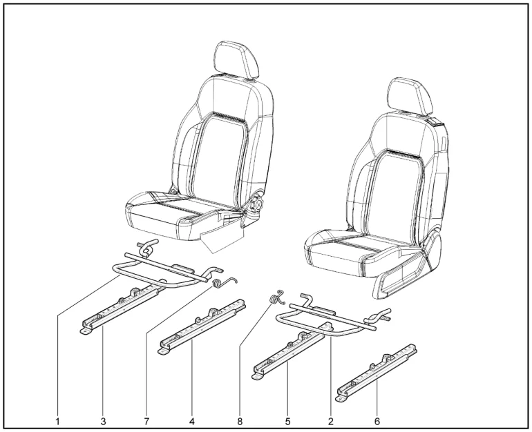 Салазки передних сидений (М6.2)