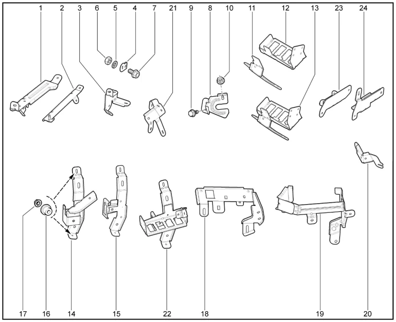Кронштейны крепления жгутов