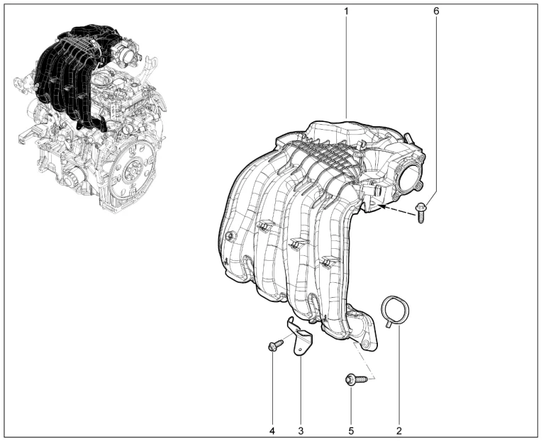 Модуль впуска в сборе (H4M)