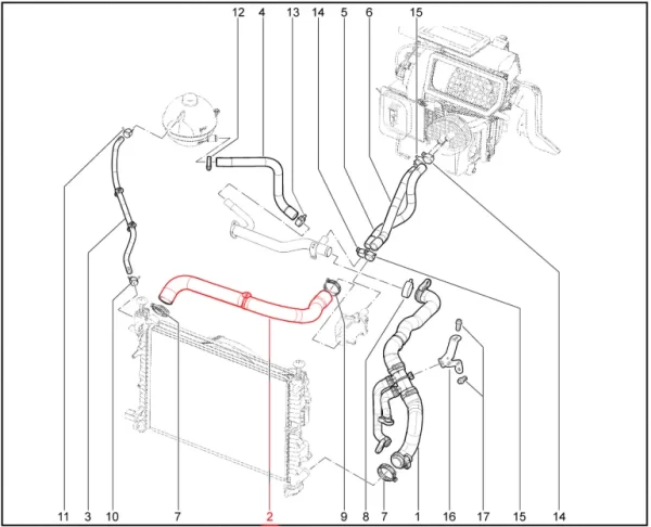 Подводящий шланг радиатора 8450160534 для Lada Iskra