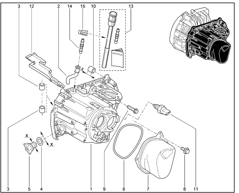 Картер коробки передач