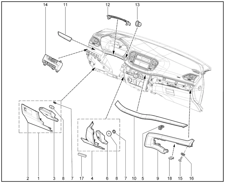 Облицовки панели приборов (FL)
