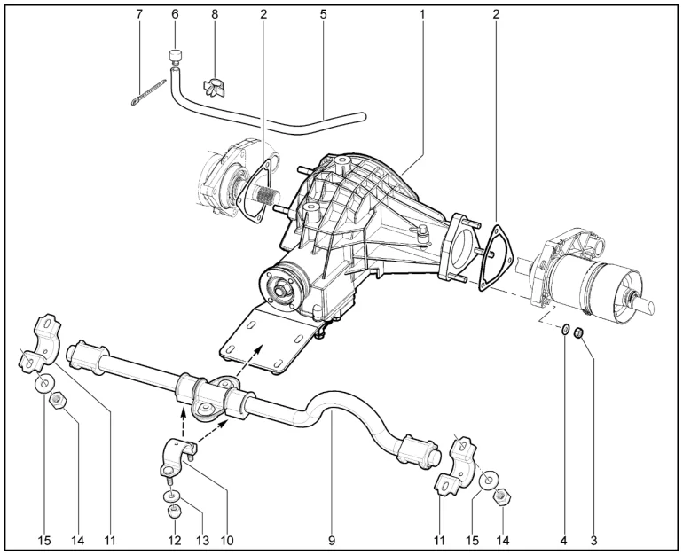 Подвеска переднего моста (дв.1,8л. - P3P)