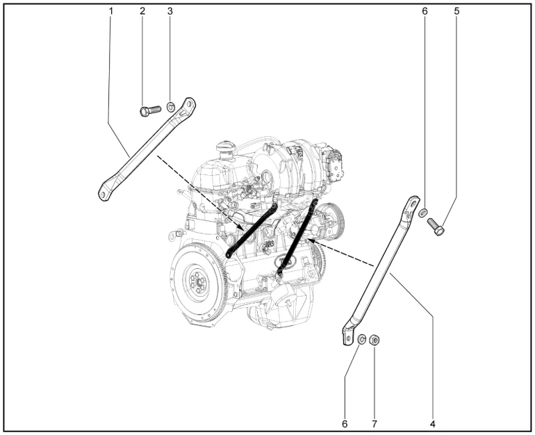 Кронштейны поддерживающие впускной трубы (дв.1,7л. - P3N)