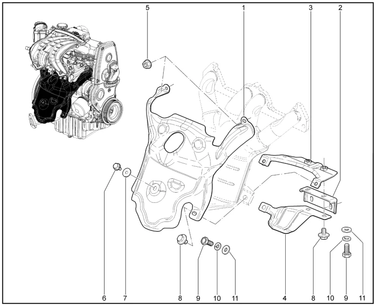 Экран трубы приемной (P3M)