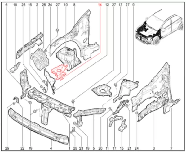 Кронштейн креплен опоры силового агрегата нижний для Lada Iskra