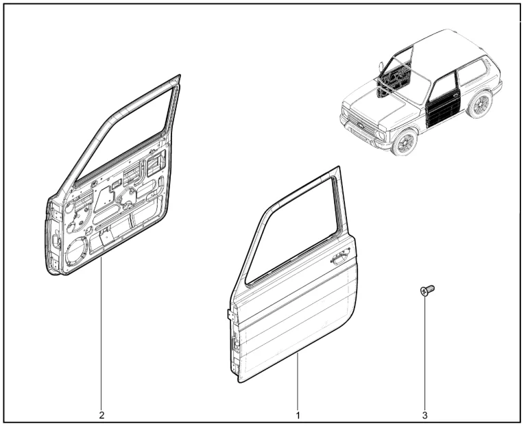 Двери передние (21214)