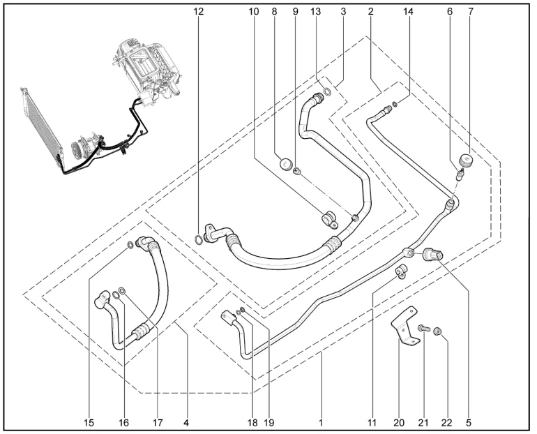 Трубопровод, шланги кондиционера (Спорт)