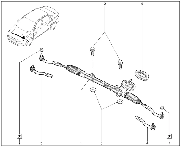 Механизм рулевой в сборе