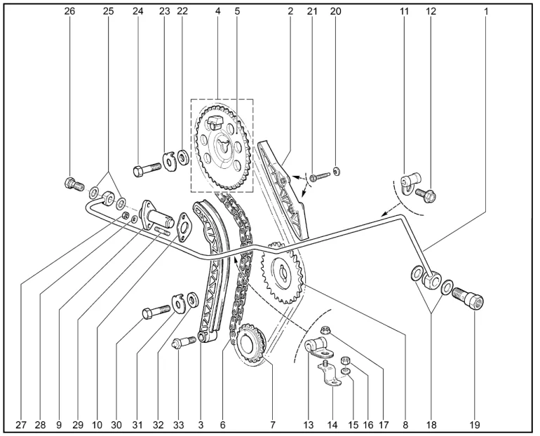 Привод ГРМ (дв.1,7л. - P3N)(с 11.08.2008)