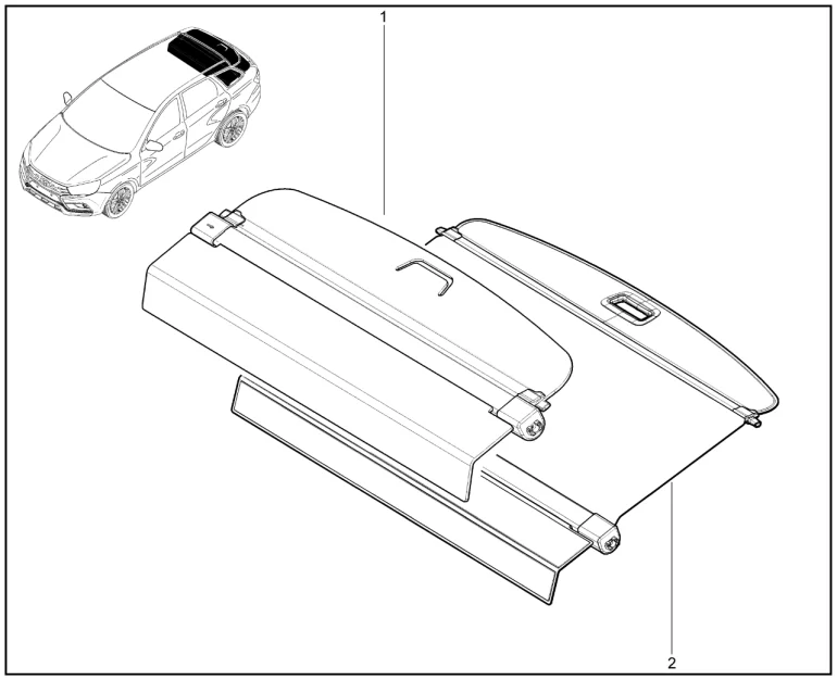 Полка багажника в сборе (универсал)