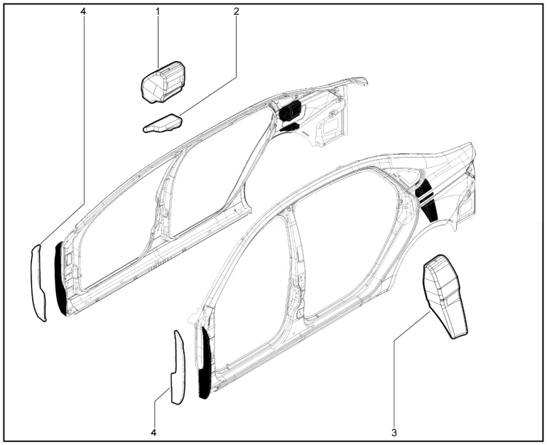 Заглушки боковой панели кузова
