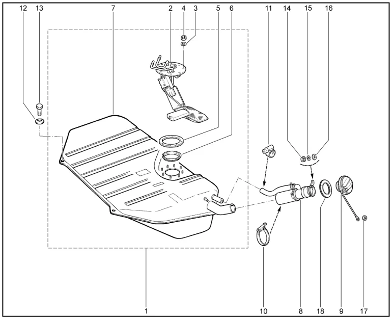 Бак топливный в сборе (21214)