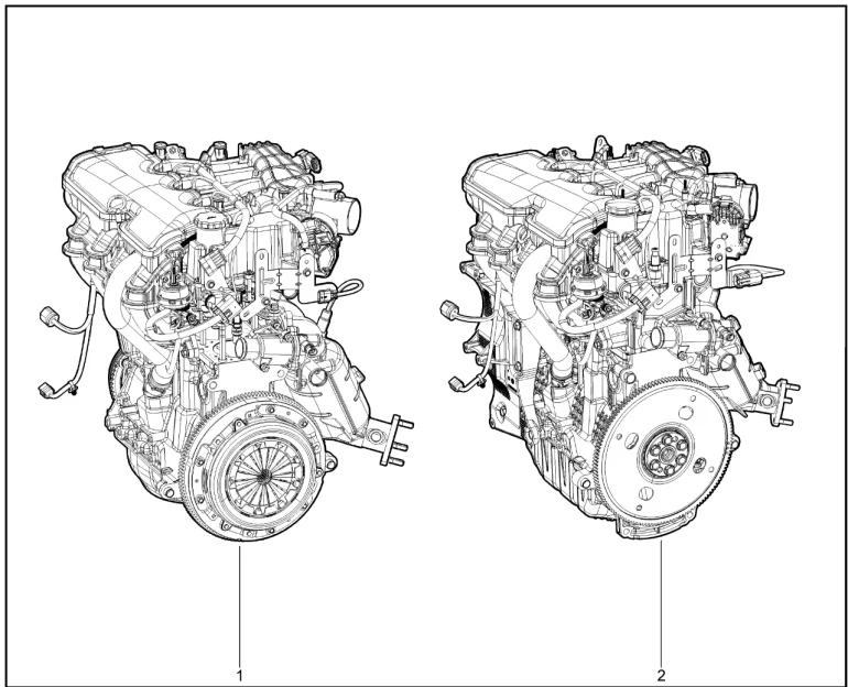 Двигатель в сборе (P4M)