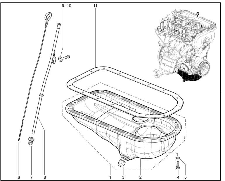 Картер масляный (P4M)