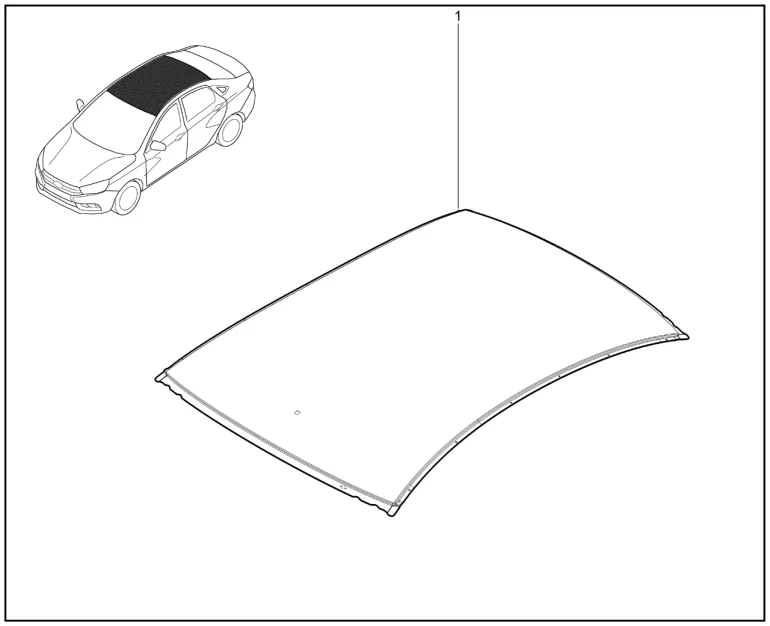 Панель крыши (седан)