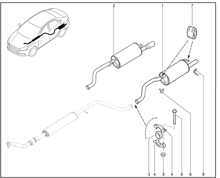 Глушитель основной (до 11.04.2017)