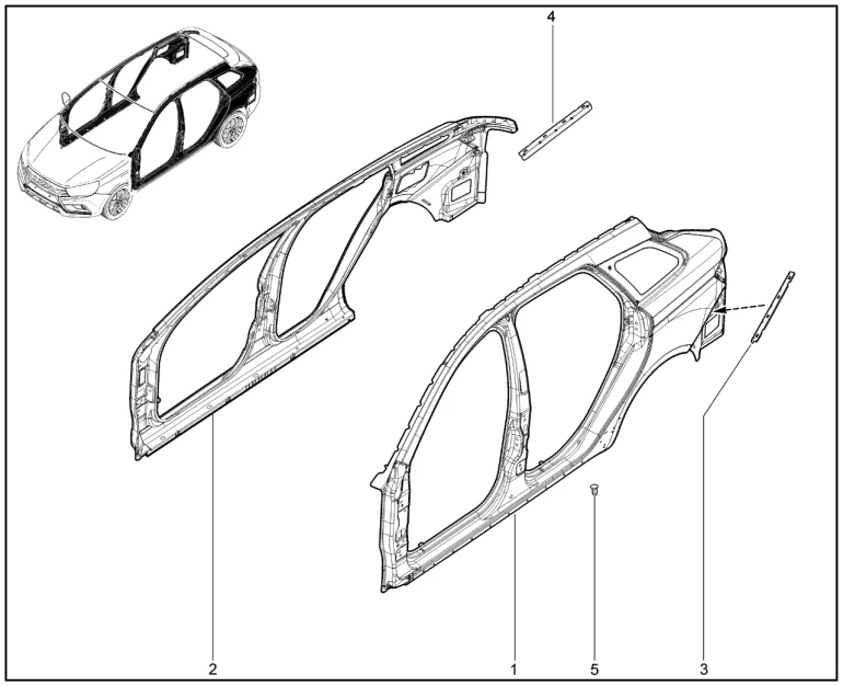 Панели боковины кузова (универсал)
