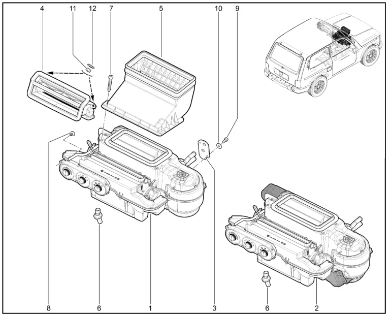 Отопитель в сборе (М6.2)(с 07.2019)