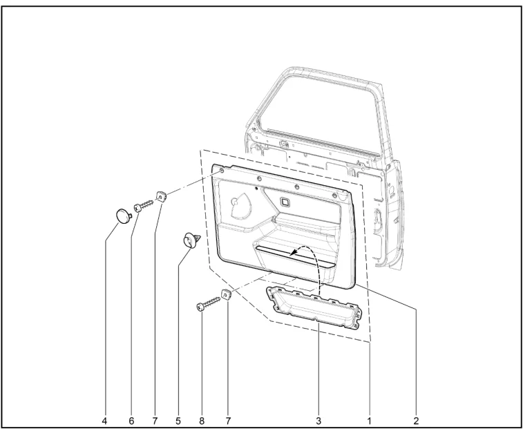 Обивка передней двери