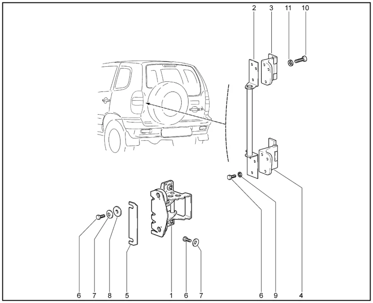 Петли двери задка