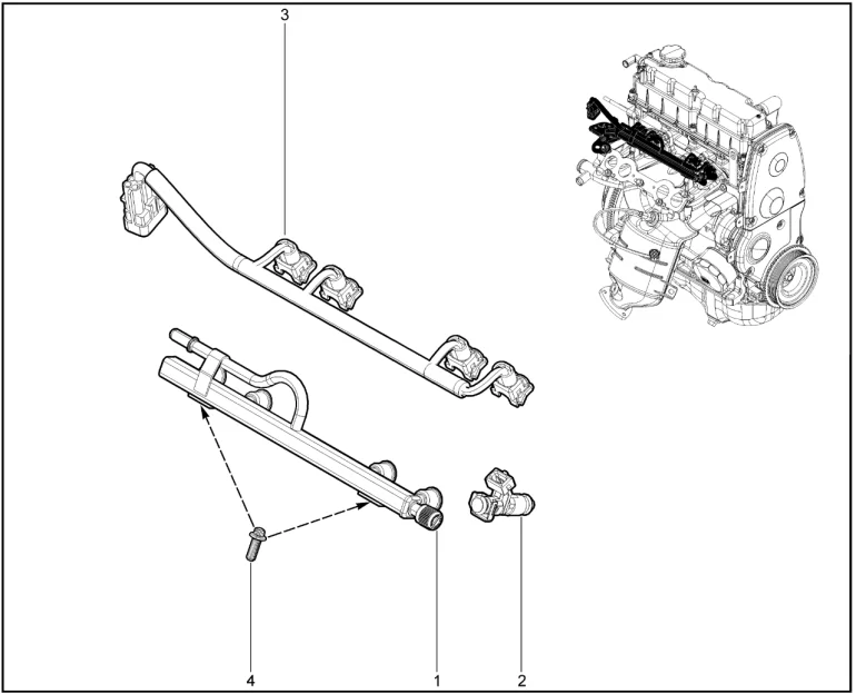Рампа топливная (P3M-11182)(XGD)