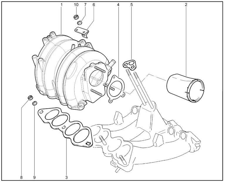 Ресивер в сборе (дв.1,7л. - P3N)