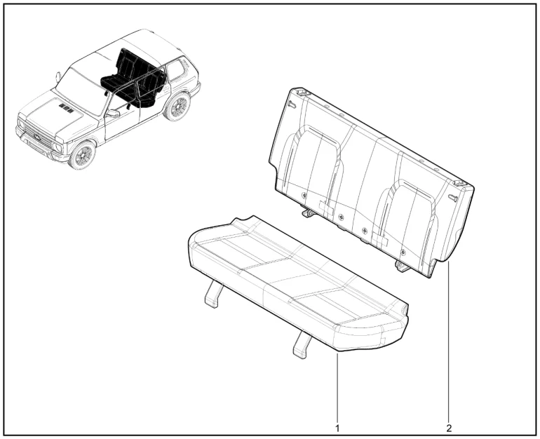 Сиденья второго ряда (2131)