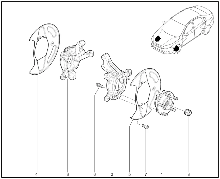 Ступица колеса переднего (SPORT)