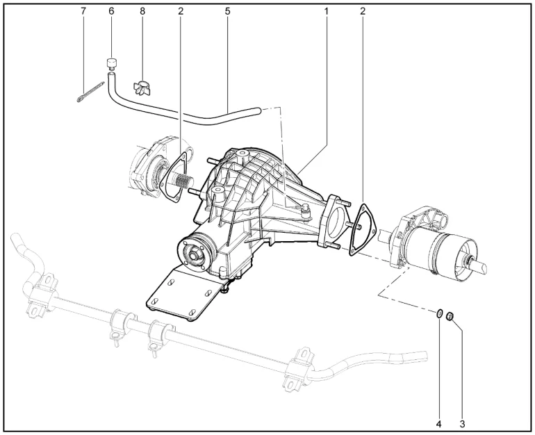 Подвеска переднего моста (дв.1,7л. - P3N)
