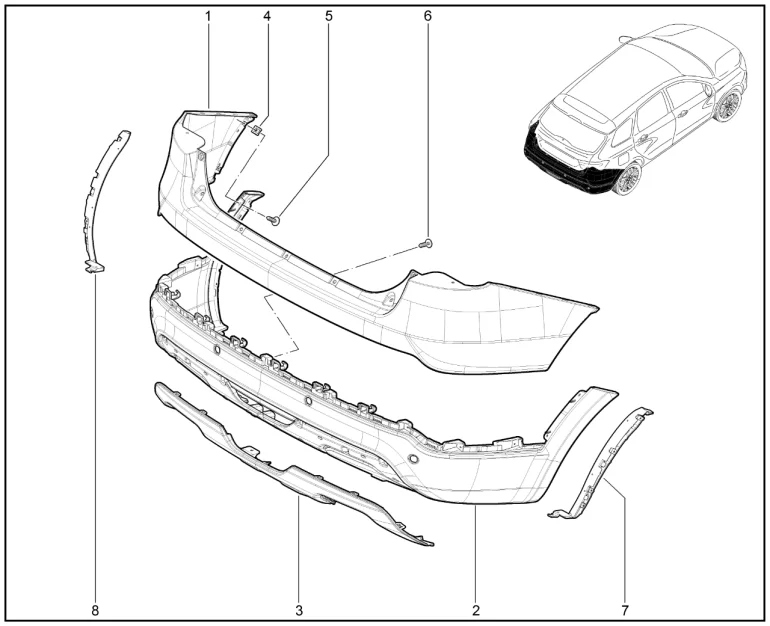 Бампер задний (Кросс)