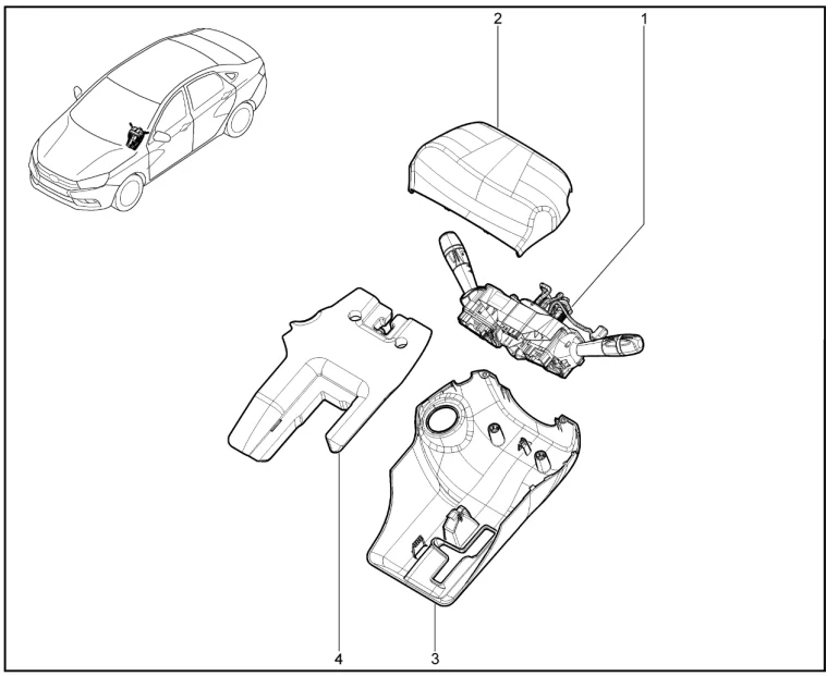 Модуль подрулевых переключателей