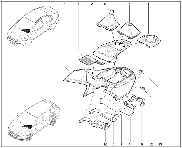 Облицовка тоннеля пола передняя