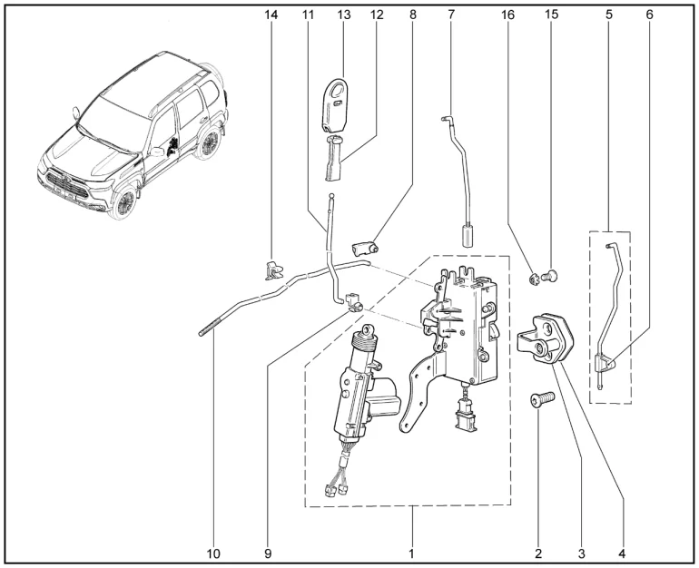 Замки дверей передних