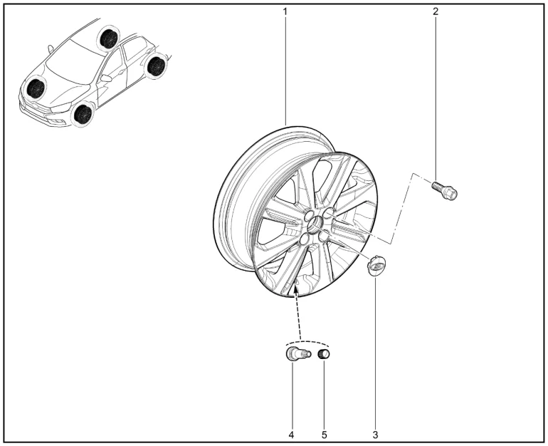 Диск колеса (литой) 16" с 23.02.2019