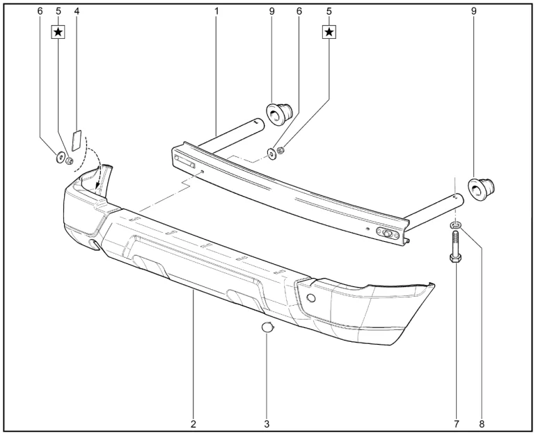 Бампер задний (URBAN)