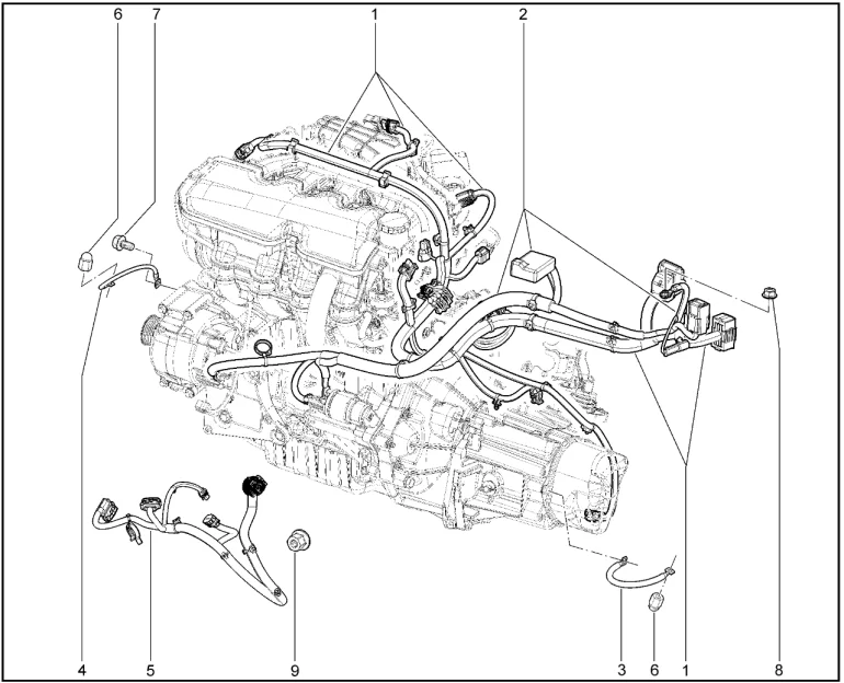 Жгуты проводов двигателя (P4P,P4M,P3M)