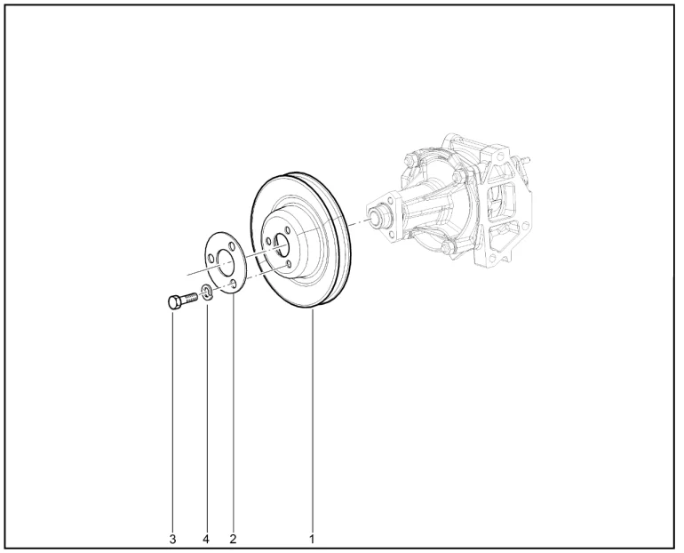 Шкив насоса водяного(дв.1,7л. - P3N)(XGL)