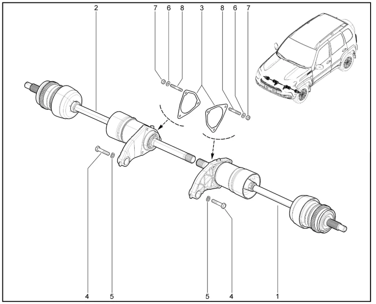 Привод колес передних