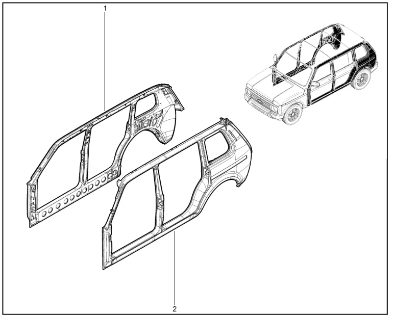 Панели боковины кузова в сборе (2131)