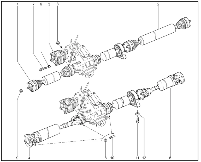 Привод раздаточной коробки и мостов (ВИС)