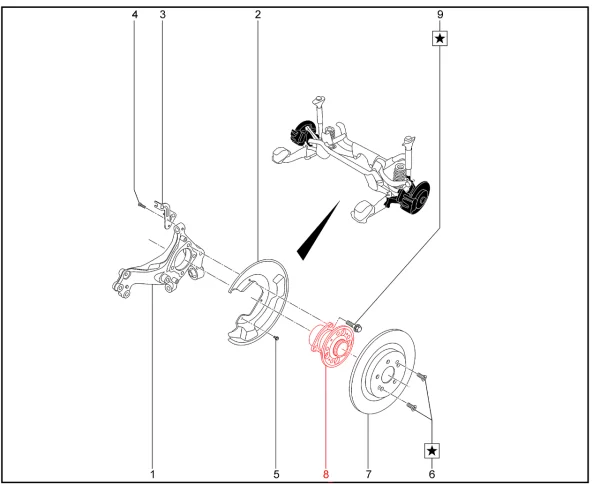 Ступица заднего колеса в сборе Ступица заднего колеса в сборе