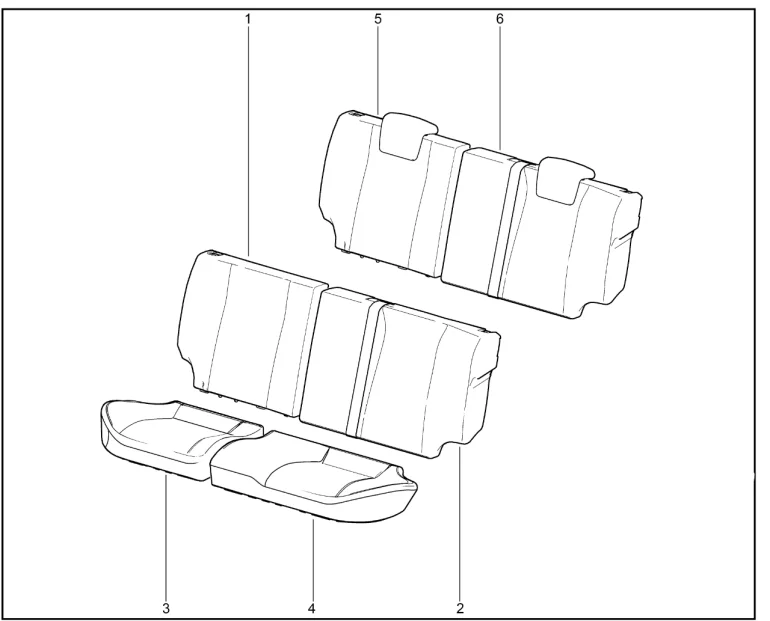 Спинка, подушка сидений второго ряда (до 21.12.2020)