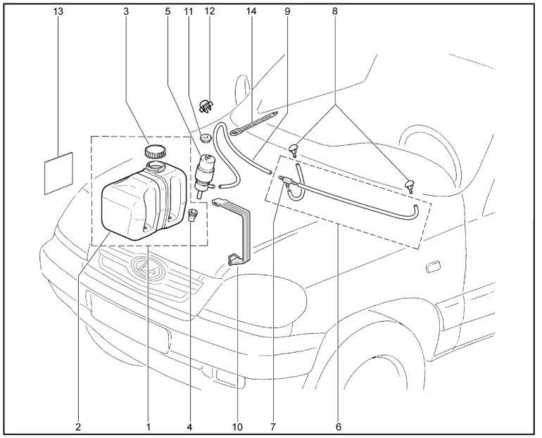 Омыватель лобового стекла (дв.1,7л. - P3N)