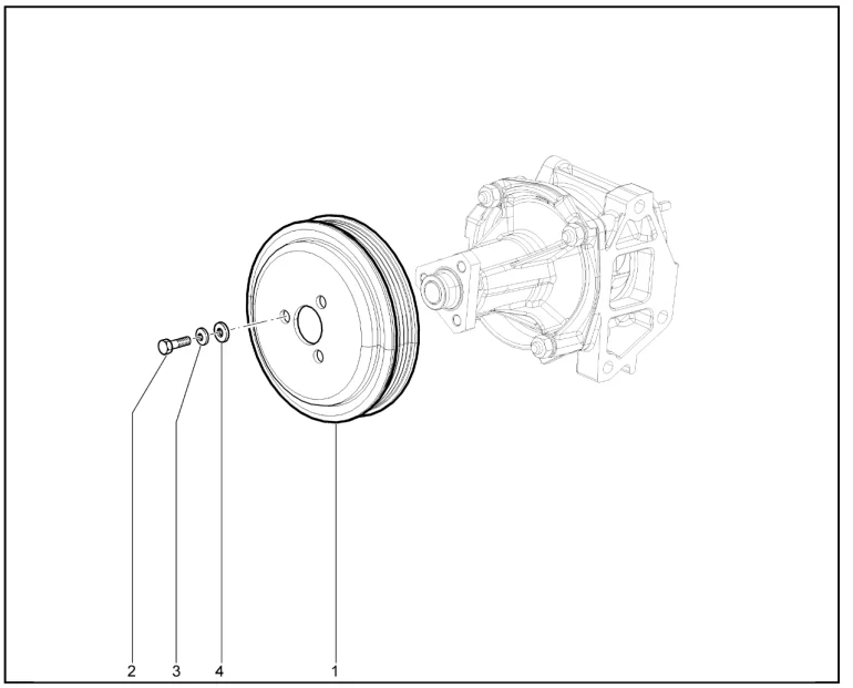 Шкив насоса водяного (дв.1,7л. - P3N)(XGM)