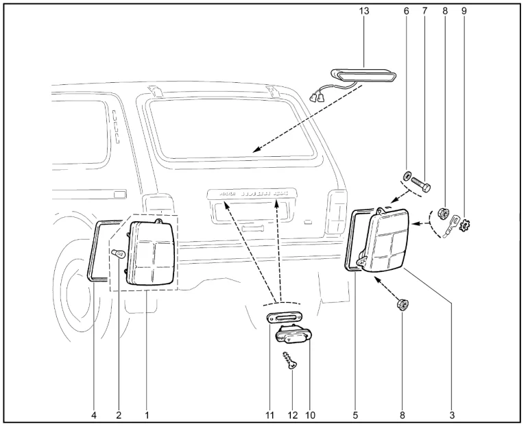 Фонари задние
