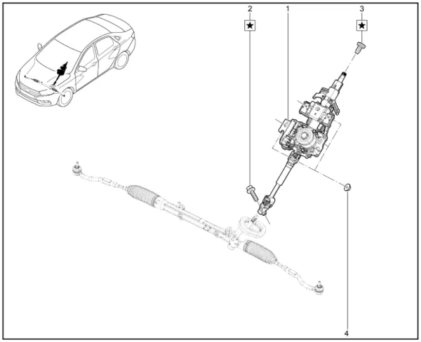 Усилитель электромеханический рулевого управления для Lada Iskra